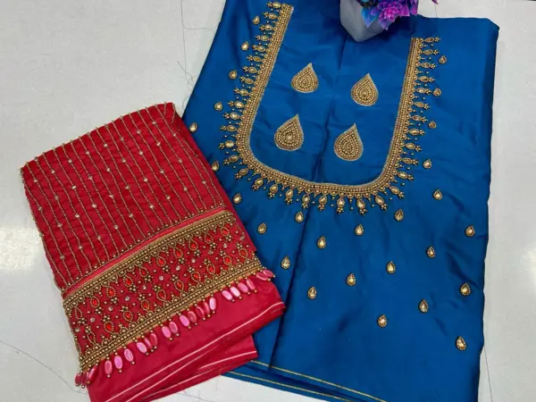 Regal Charm – Heavy Bridal Lines Designer Blouse for a Grand Look