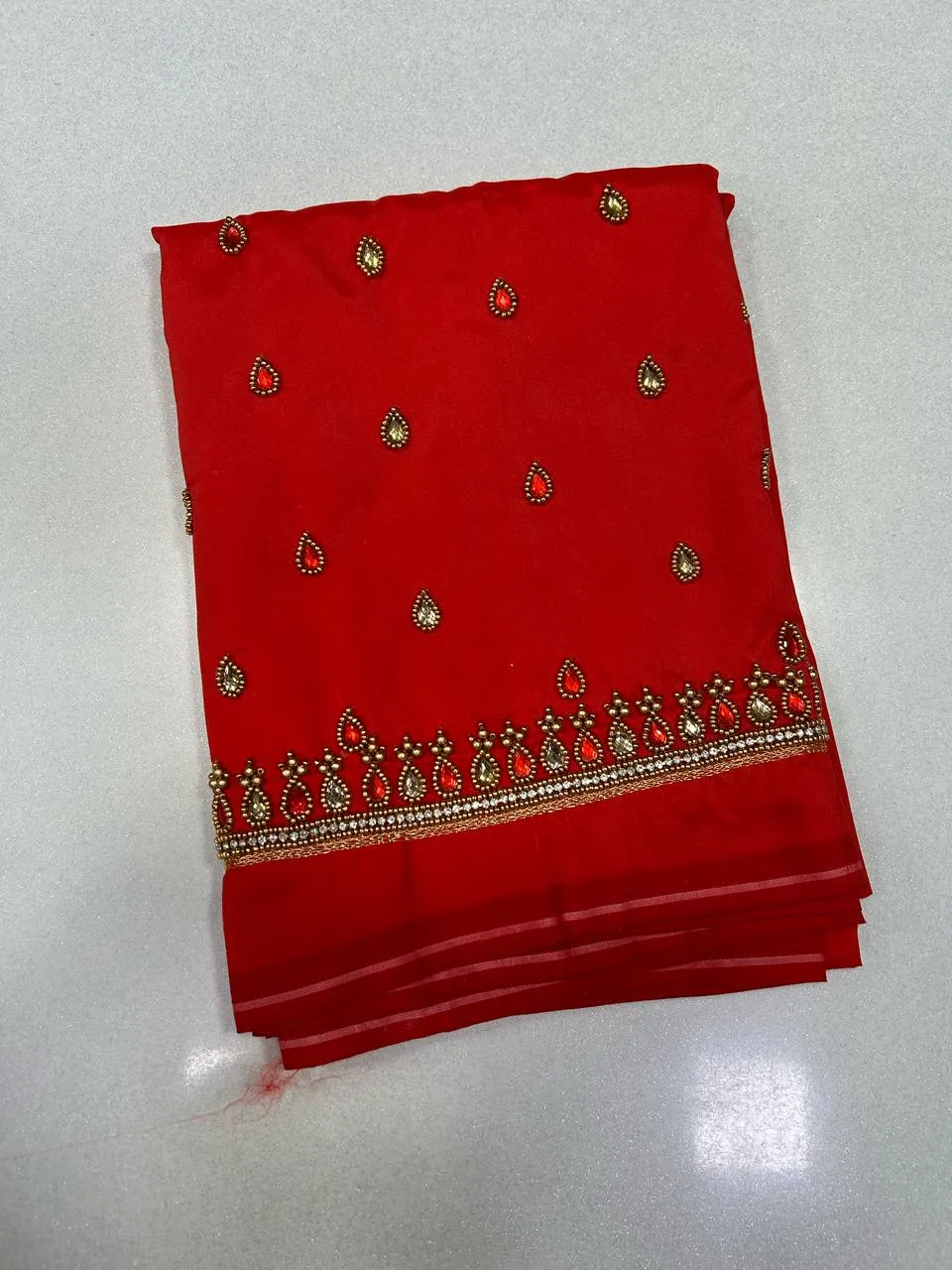 Subtle Sparkle – Designer Beads & Kundan Border Blouse at Best Price!