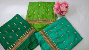 Timeless Beauty – Border Buti Blouse with Classy Minimal Work 4