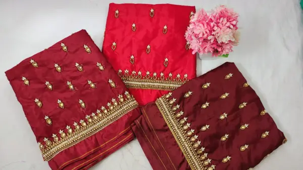 Timeless Beauty – Border Buti Blouse with Classy Minimal Work