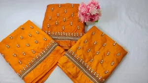 Timeless Beauty – Border Buti Blouse with Classy Minimal Work 7
