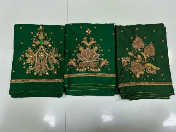 Unbeatable Style – Green Beads Work Blouse at Limited-Time Offer