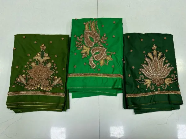 Unbeatable Style – Green Beads Work Blouse at Limited-Time Offer