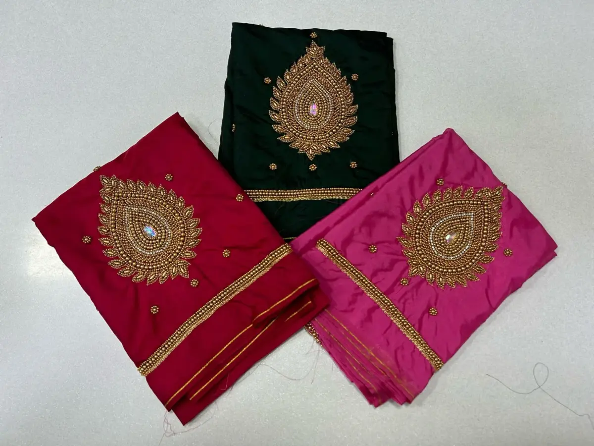 Unlock Elegance – Stunning Beads Maggam Work Blouse at Best Price 4