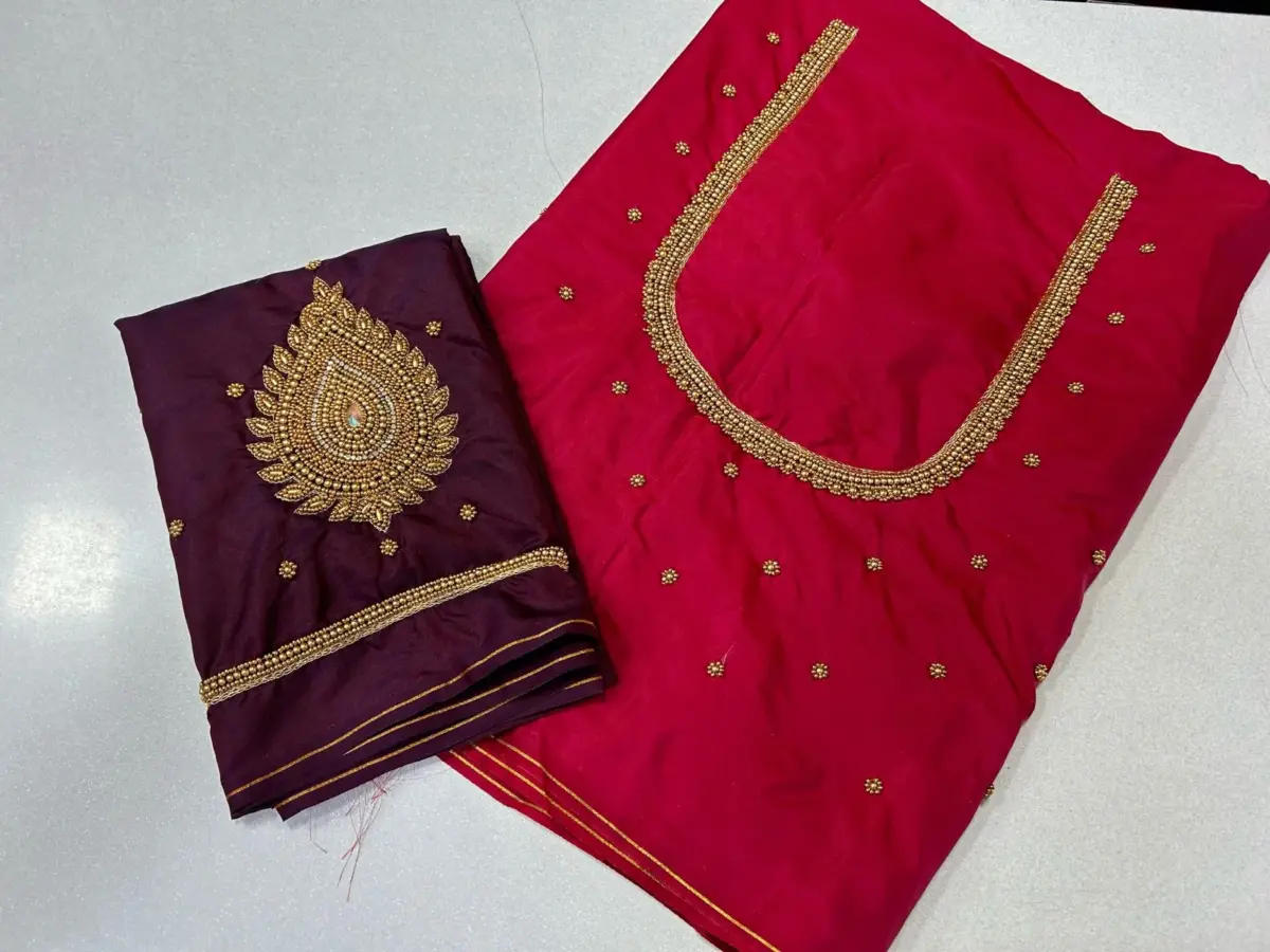 Unlock Elegance – Stunning Beads Maggam Work Blouse at Best Price