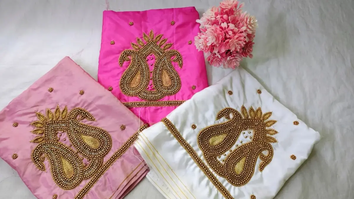 Vibrant Beauty – Limited-Time Offer on Mango Buti Blouse Design 6