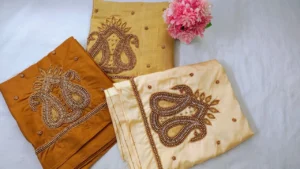 Vibrant Beauty – on Mango Buti Blouse Design 7