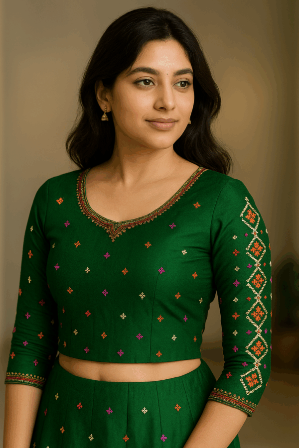 Authentic Traditional Kutch Work Handmade Blouse – A Heritage Statement Piece!