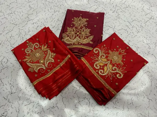 Bottle Green Designer Aari Work Blouse – Sophisticated & Striking