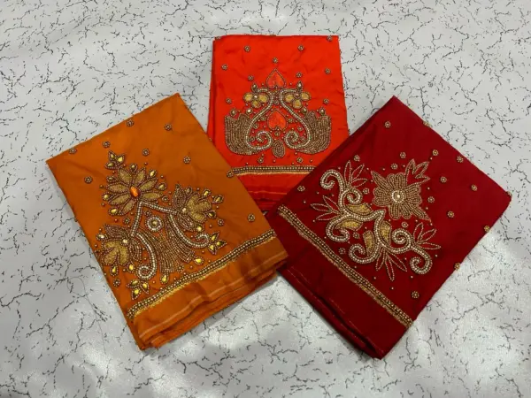 Bottle Green Designer Aari Work Blouse – Sophisticated & Striking