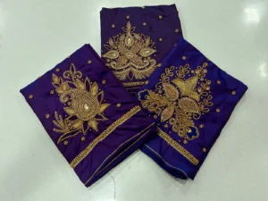 Charming Blue Aari Blouse – Designer Beads Work at Price 10
