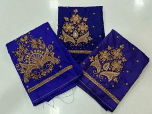 Charming Blue Aari Blouse – Designer Beads Work at Price 5