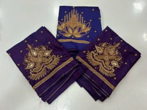 Charming Blue Aari Blouse – Designer Beads Work at Price 6