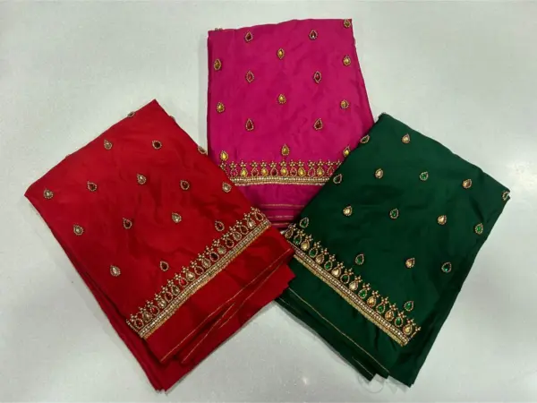 Elegant Kundan Embellished Aariwork Blouse – Now at Special Offer Price!