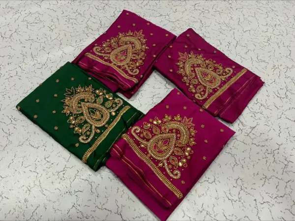 Elegant Mango Motif Aari Work Blouse – Timeless Craftsmanship for a Regal Look!