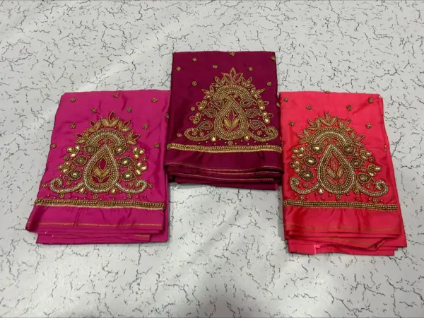 Elegant Mango Motif Aari Work Blouse – Timeless Craftsmanship for a Regal Look!