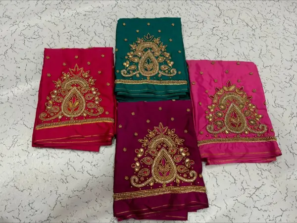 Elegant Mango Motif Aari Work Blouse – Timeless Craftsmanship for a Regal Look!