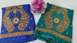 Exquisite Peacock Bridal Aari Work Blouse – Grand Alert 6