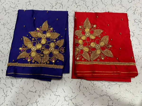 Floral Charm Alert – Designer Aariwork Blouse Now on Offer!