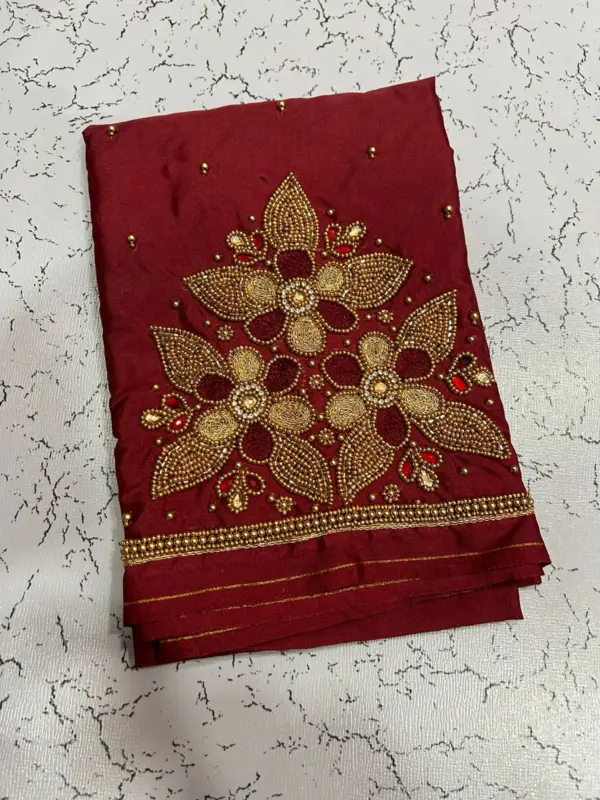 Floral Charm Alert – Designer Aariwork Blouse Now on Offer!