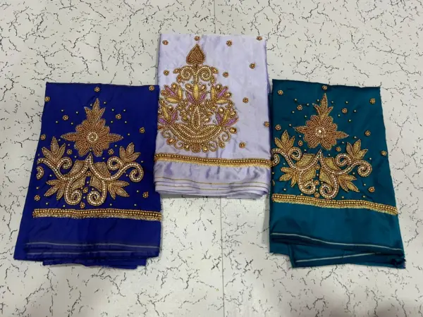 Graceful Green Floral Buti Aariwork Blouse – Limited Offer