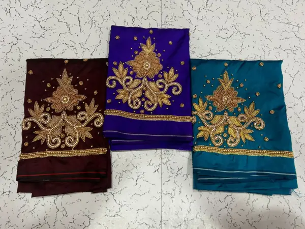 Graceful Green Floral Buti Aariwork Blouse – Limited Offer