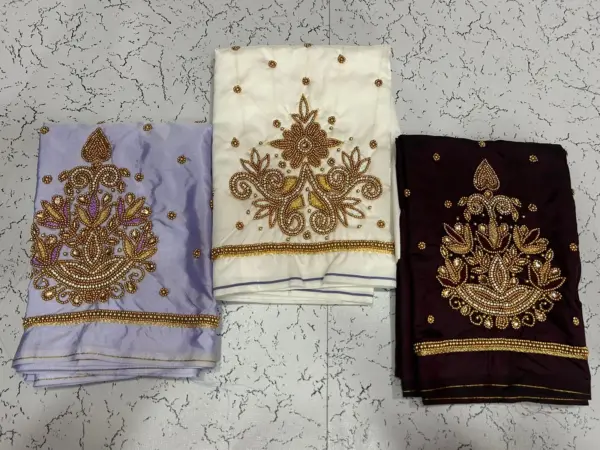 Graceful Green Floral Buti Aariwork Blouse – Limited Offer