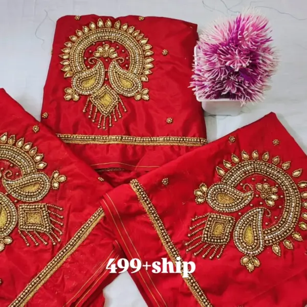 Graceful Moon Buti Aariwork Blouse – Elegant Beauty on Offer