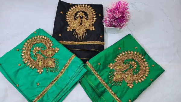 Graceful Moon Buti Aariwork Blouse – Elegant Beauty on Offer