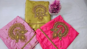 Graceful Moon Buti Aariwork Blouse – Elegant Beauty on 5