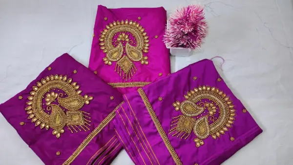 Graceful Moon Buti Aariwork Blouse – Elegant Beauty on Offer