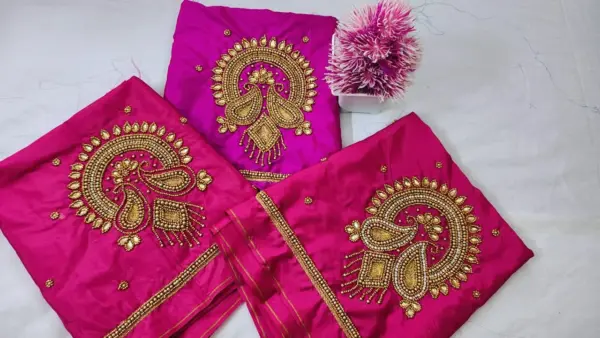 Graceful Moon Buti Aariwork Blouse – Elegant Beauty on Offer