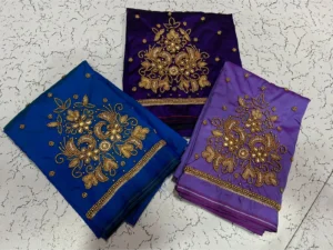 Elegant Buti Beads Aari Work Blouse 3