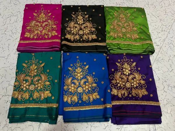 Limited Time Offer – Elegant Buti Beads Aari Work Blouse