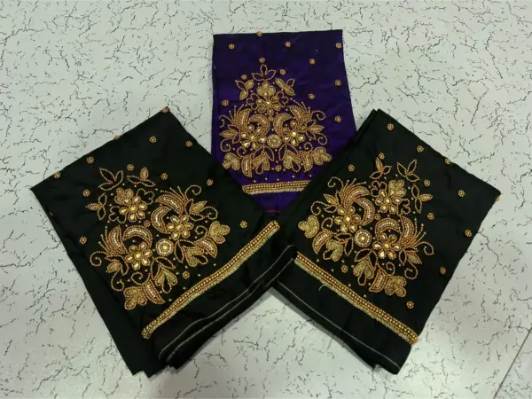 Limited Time Offer – Elegant Buti Beads Aari Work Blouse