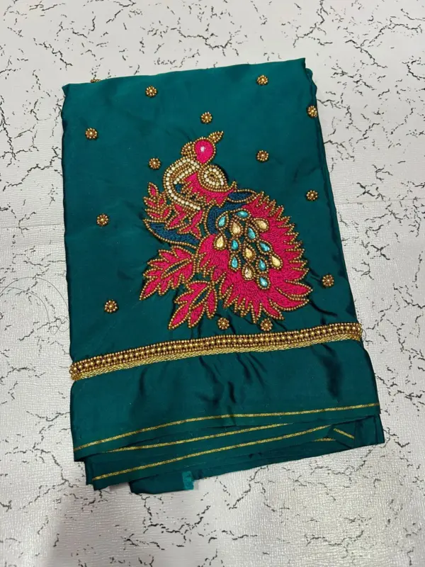 Majestic Peacock Aari Work Blouse – Limited Period Offer