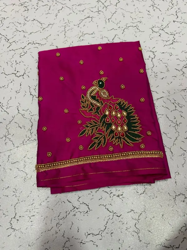 Majestic Peacock Aari Work Blouse – Limited Period Offer