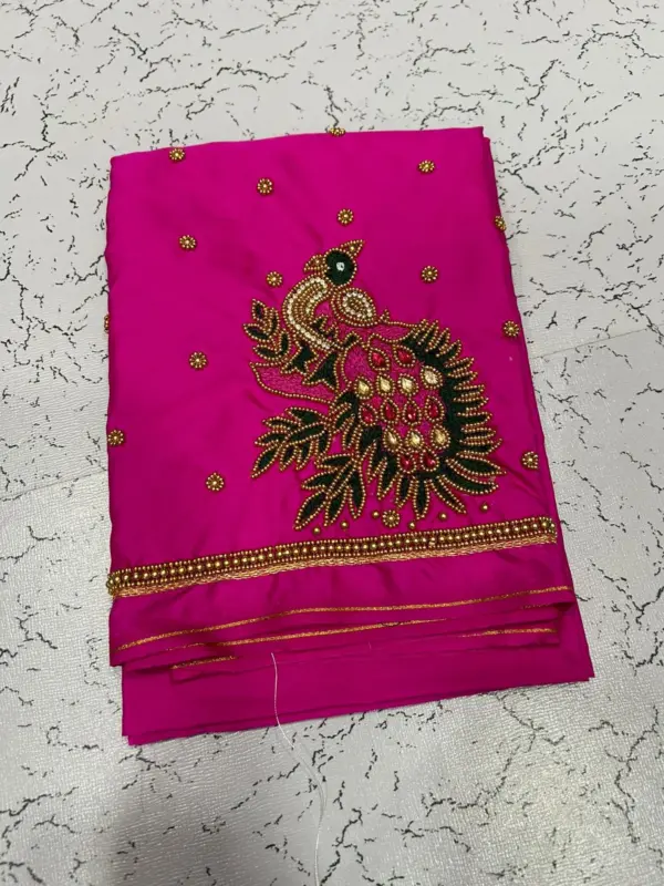 Majestic Peacock Aari Work Blouse – Limited Period Offer