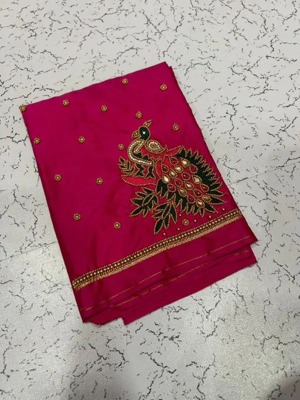 Majestic Peacock Aari Work Blouse – Limited Period Offer