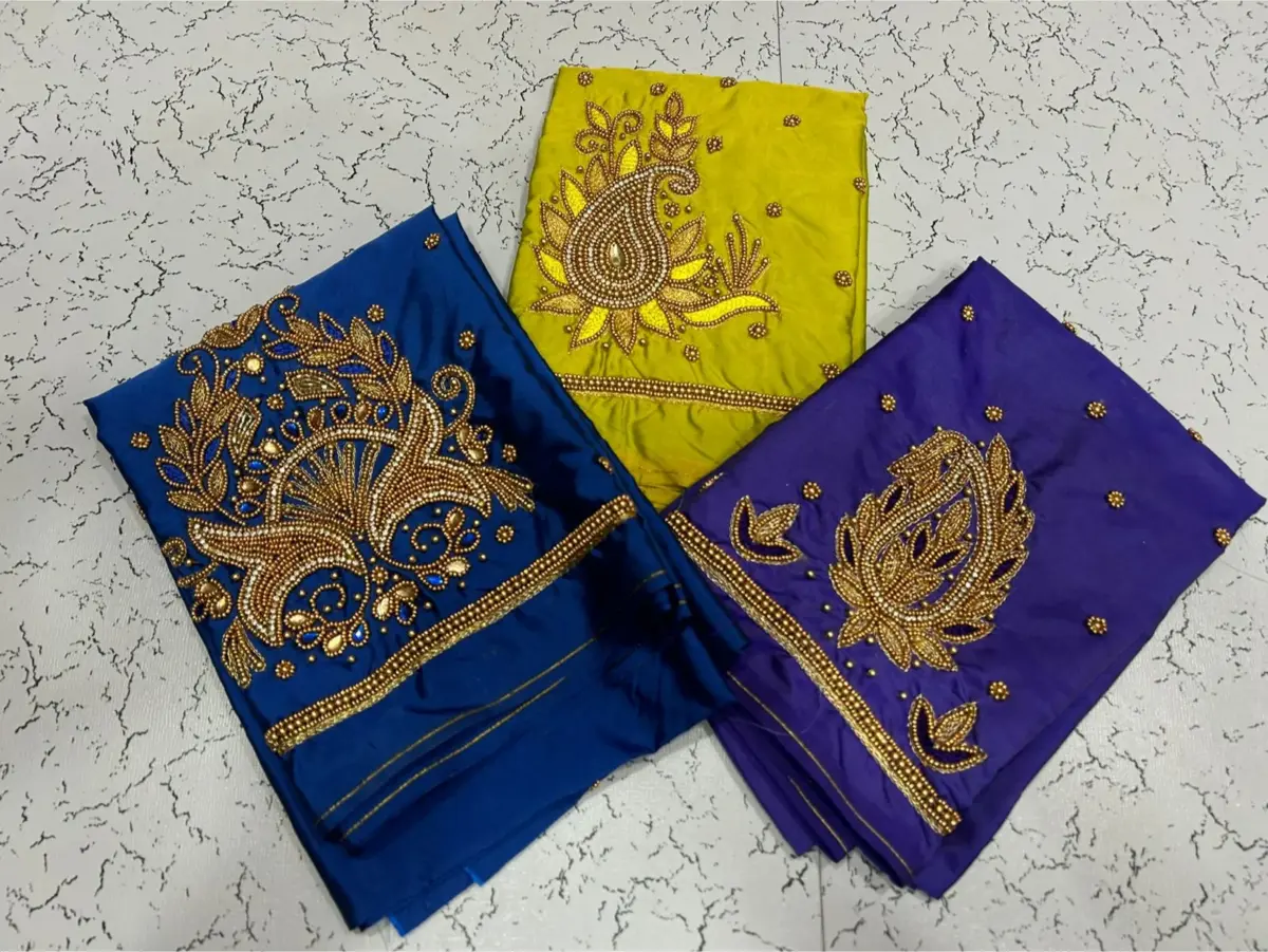 Radiant Elegance – Kundan Aariwork Blouses at Exclusive Offer Prices 11