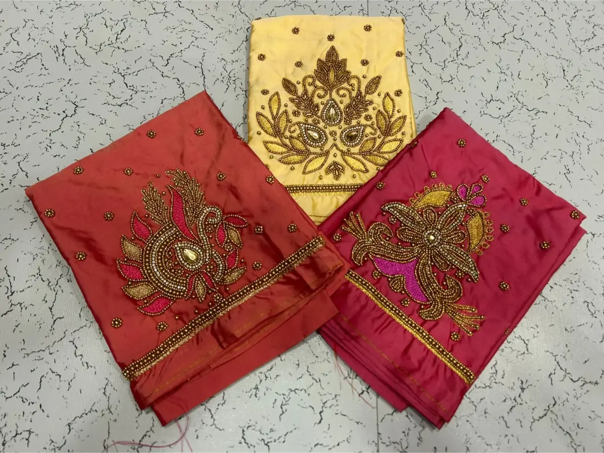 Radiant Elegance – Kundan Aariwork Blouses at Exclusive Offer Prices 13