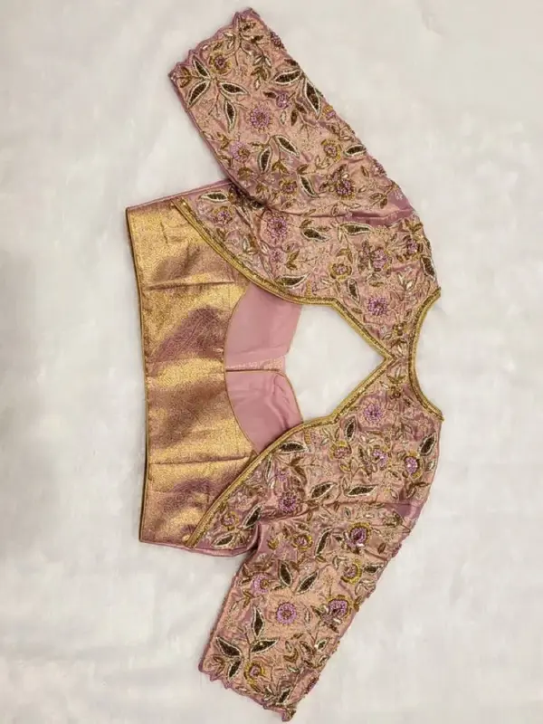 Regal Peach Wedding Blouse – Handcrafted for the Royal Bride