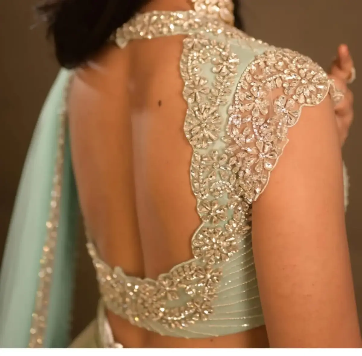Shine Bright – Latest Net Stones Maggam Work Blouse for Glam Parties 1