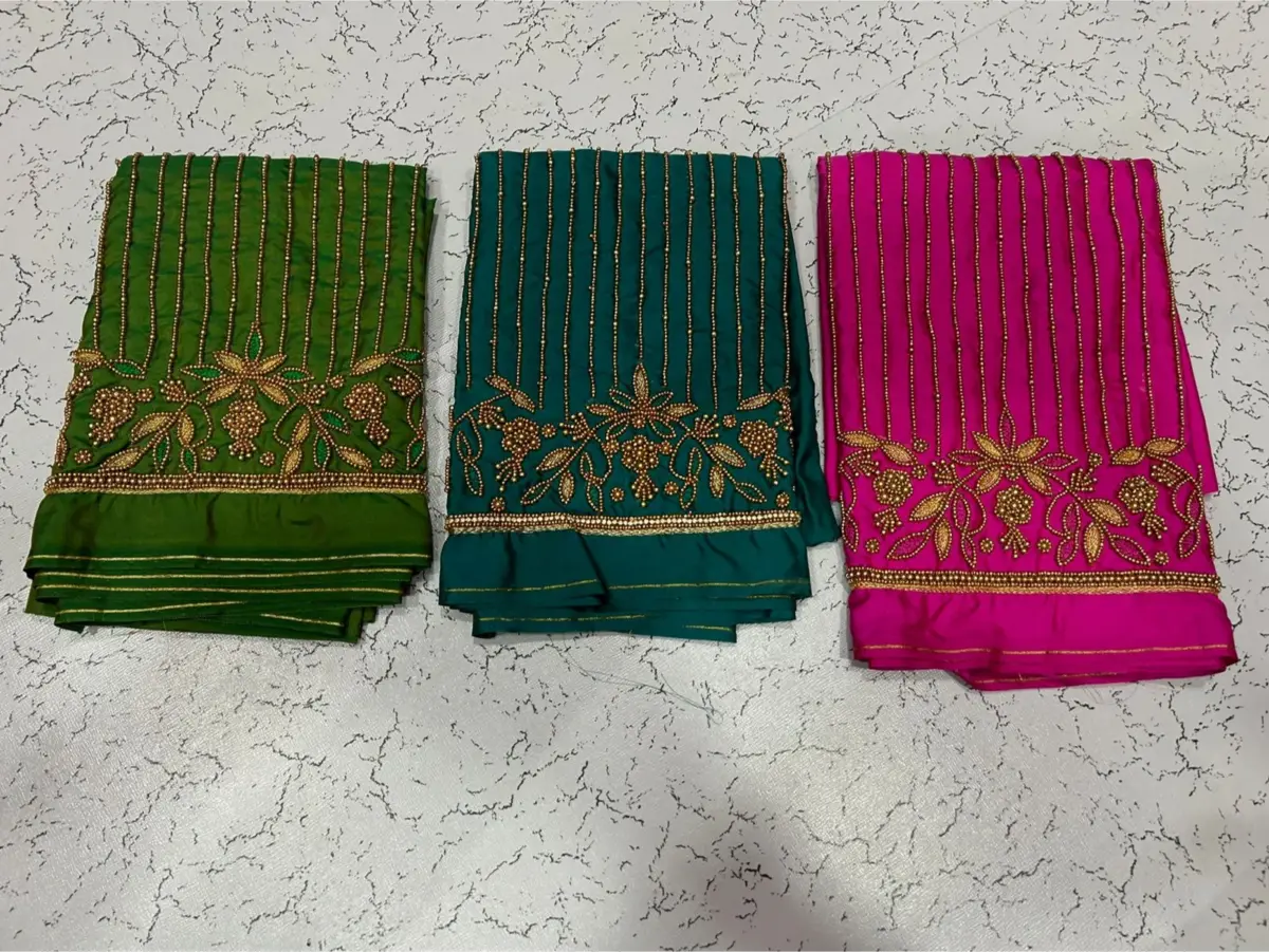 Stylish Statement – Lines Aari Work Blouses at Unbeatable Offer Prices 2