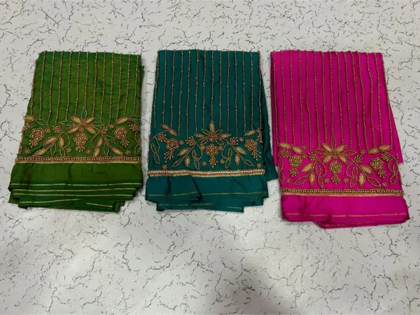 Stylish Statement – Lines Aari Work Blouses at Unbeatable Offer Prices