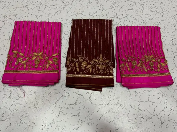 Stylish Statement – Lines Aari Work Blouses at Unbeatable Offer Prices