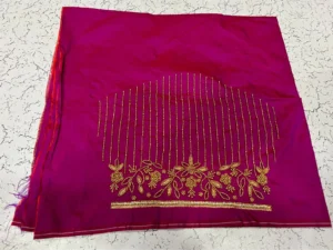 Stylish Statement – Lines Aari Work Blouses at Unbeatable Prices 5