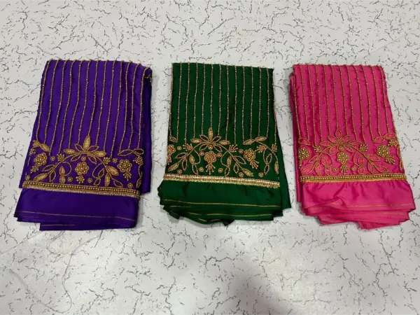 Stylish Statement – Lines Aari Work Blouses at Unbeatable Offer Prices