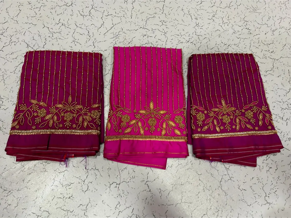 Stylish Statement – Lines Aari Work Blouses at Unbeatable Offer Prices 8