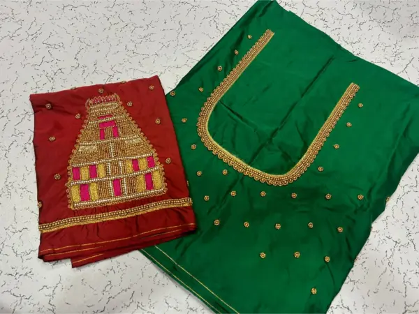 Timeless Traditional Temple Maggam Work Blouse – Divine Elegance Redefined!